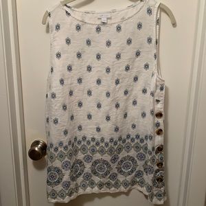 JJill Love Linen Tunic Length Tank - L